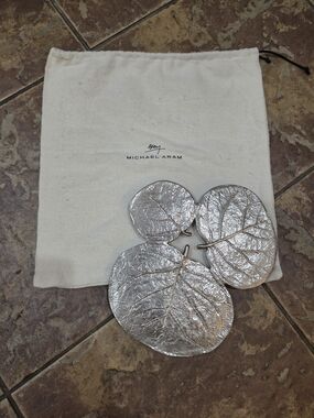 Michael Aram Silver Leaf Trivet Discontinued